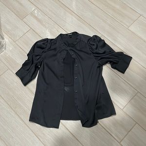 Gray Satin Express Blouse